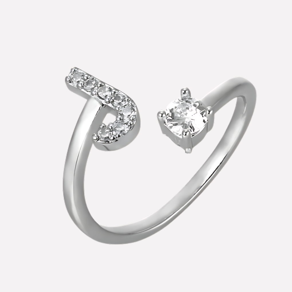 Men’s Initial Ring with Zirconia