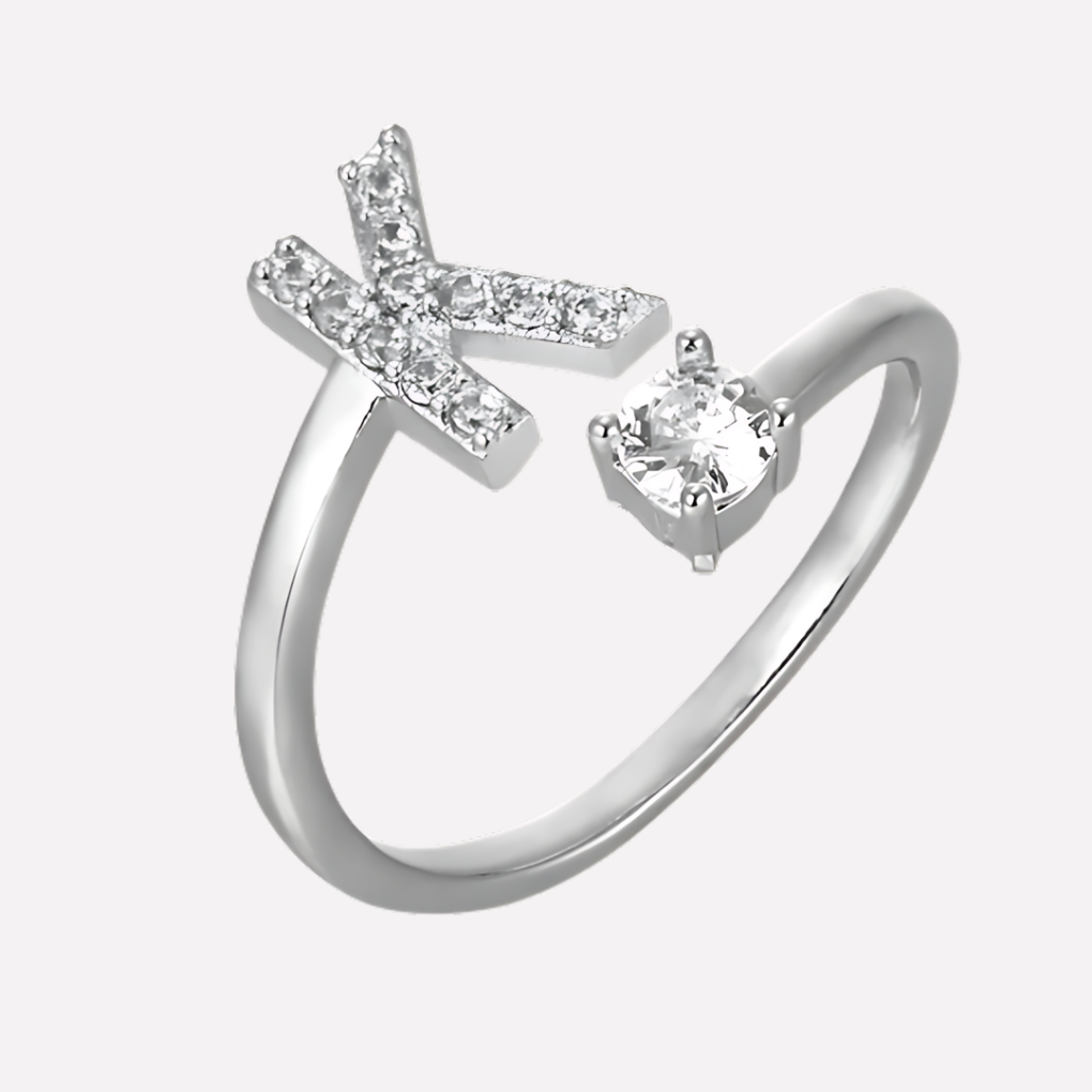 Men’s Initial Ring with Zirconia