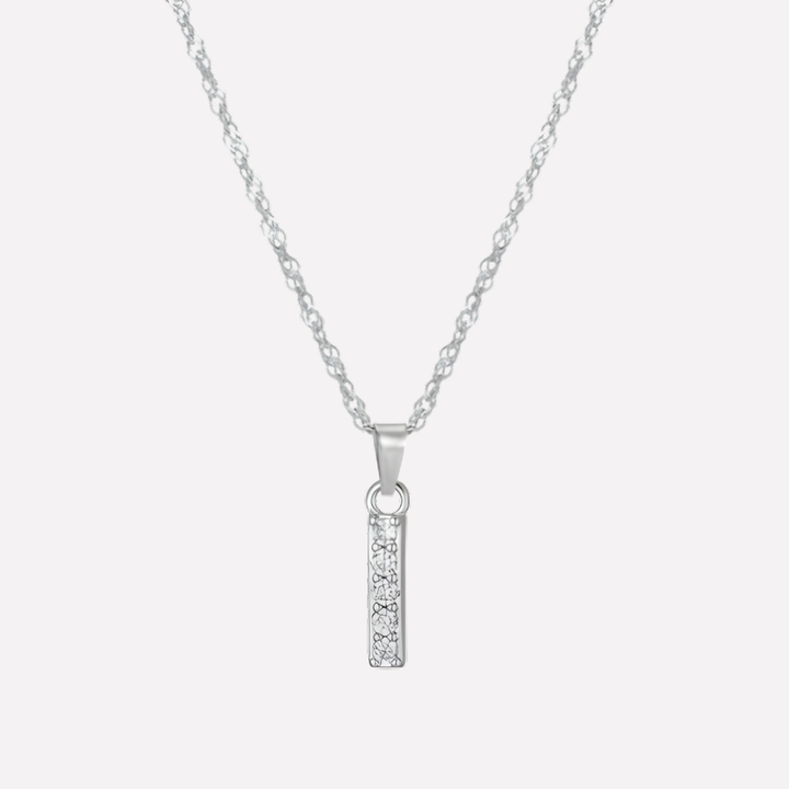 Letter Necklace with Zirconia