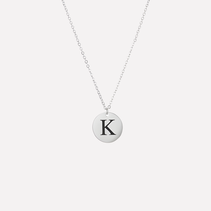 Coin Necklace with Initials
