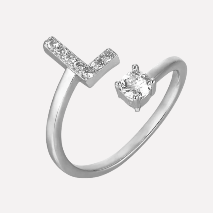 Men’s Initial Ring with Zirconia