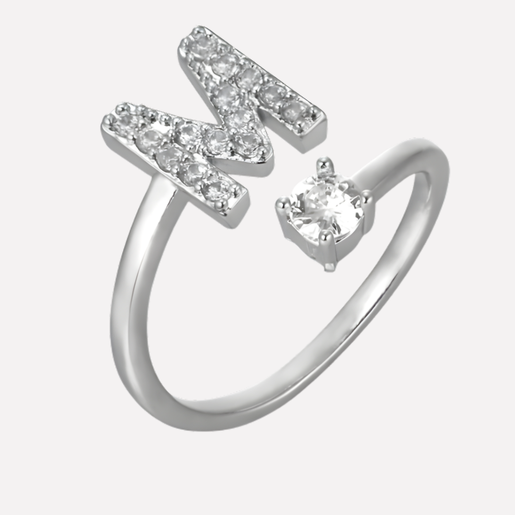 Men’s Initial Ring with Zirconia