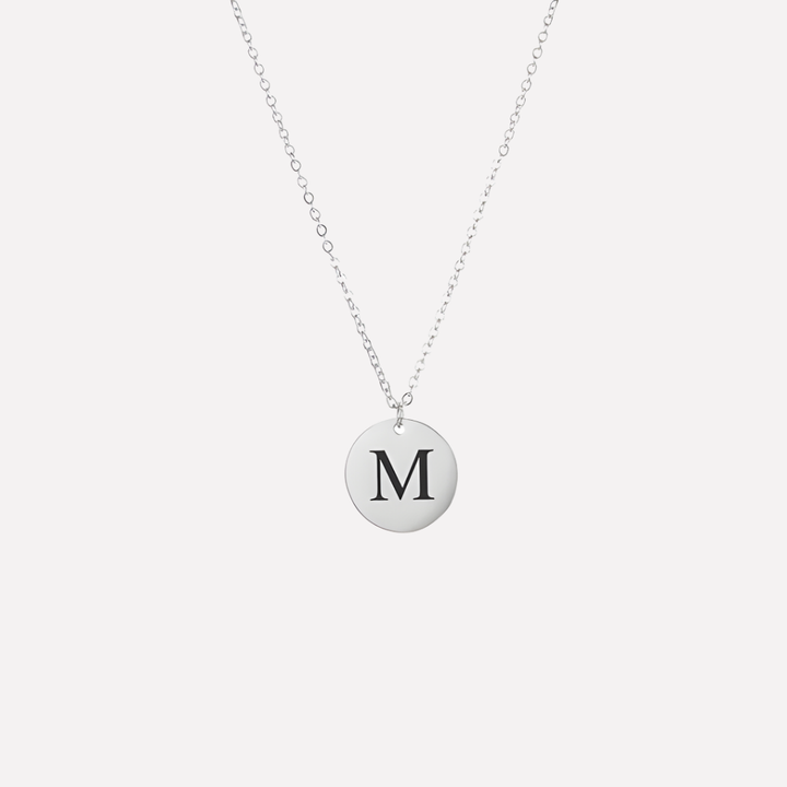 Coin Necklace with Initials