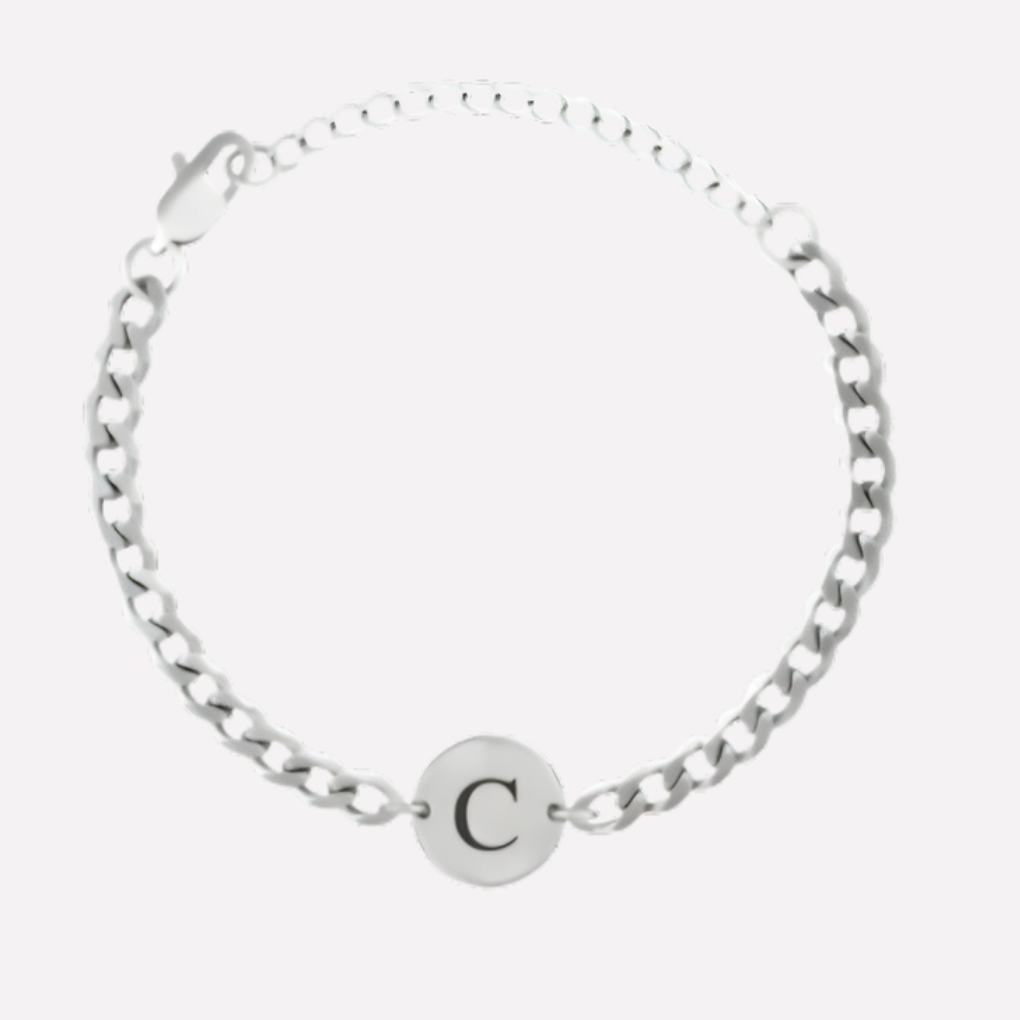 Coin Bracelet with Initials