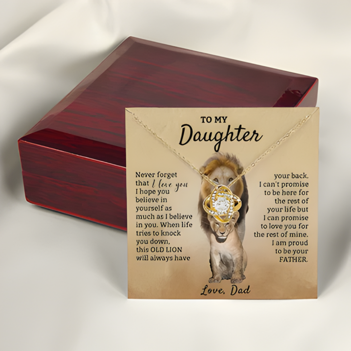 For Daughter “Proud of You” Knot Necklace