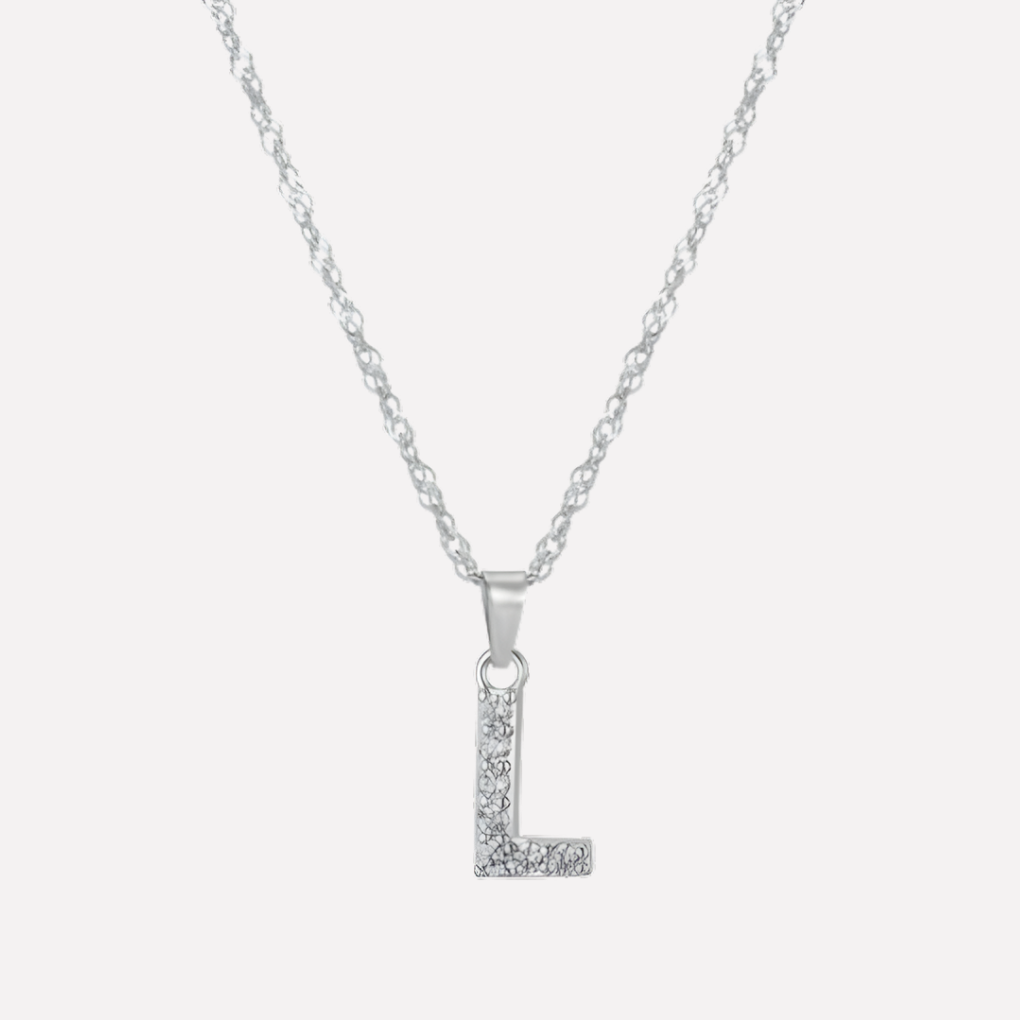 Letter Necklace with Zirconia