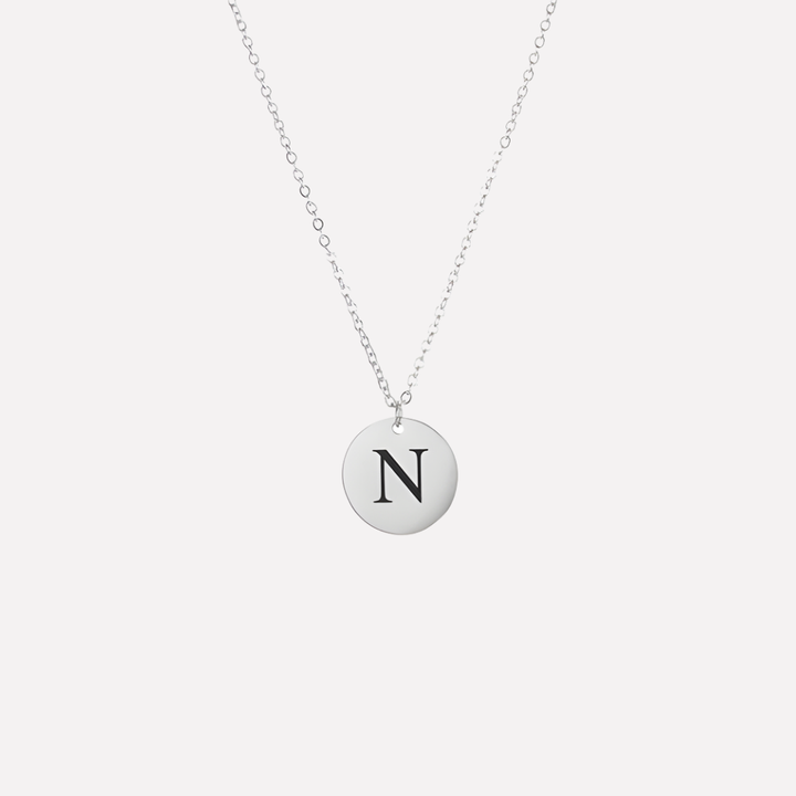 Coin Necklace with Initials