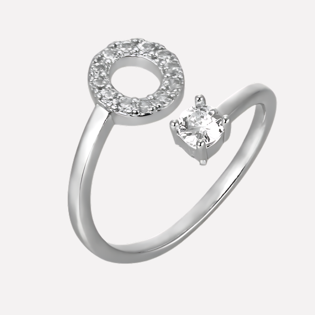 Men’s Initial Ring with Zirconia
