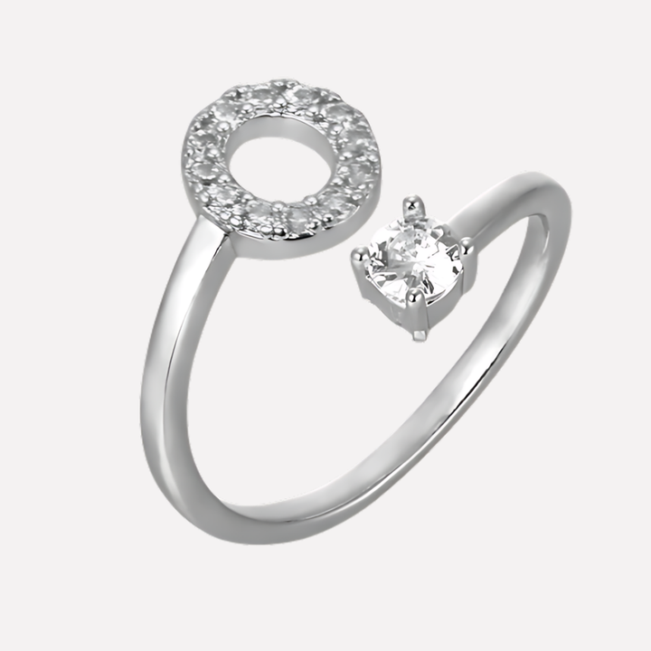 Men’s Initial Ring with Zirconia