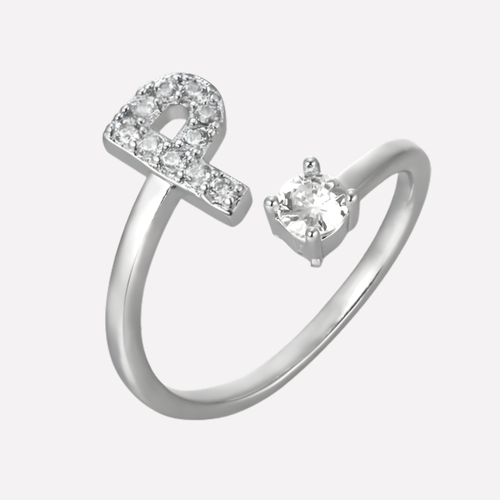 Men’s Initial Ring with Zirconia