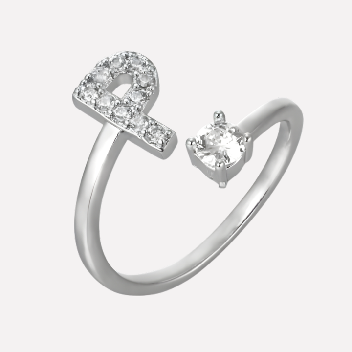 Men’s Initial Ring with Zirconia