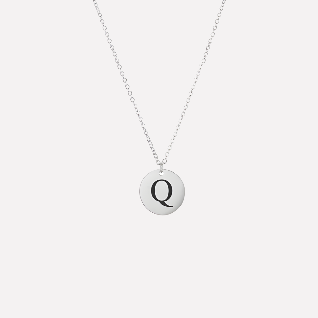 Coin Necklace with Initials