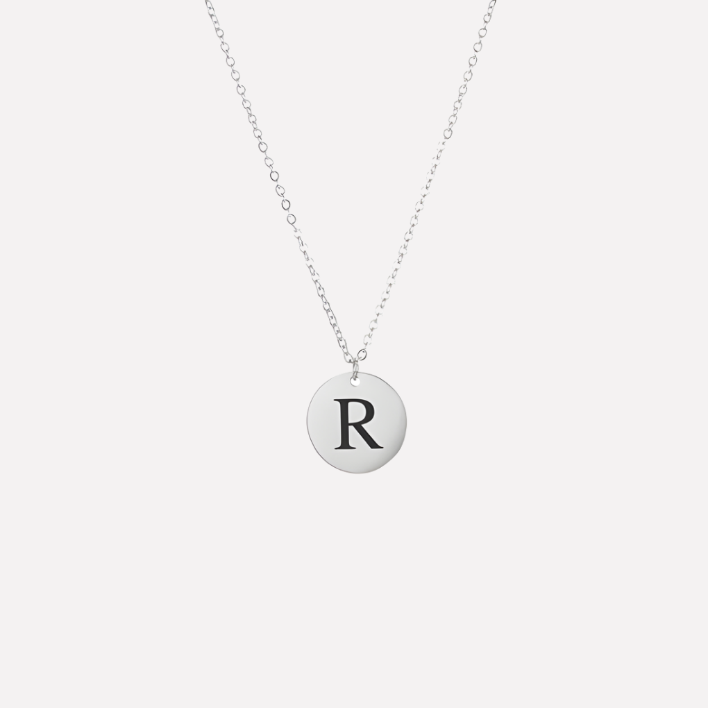 Coin Necklace with Initials