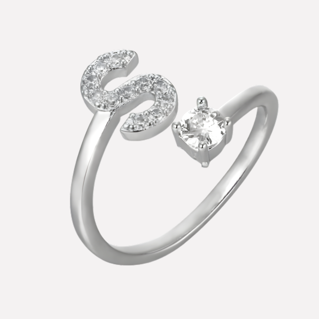 Men’s Initial Ring with Zirconia