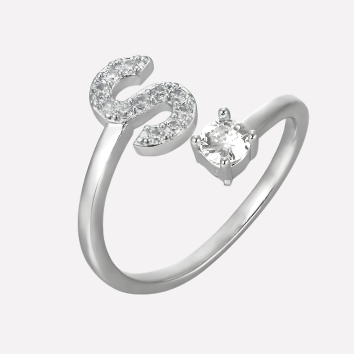 Men’s Initial Ring with Zirconia