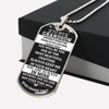 For Grandson – Always Keep Me in Your Heart Dog Tag Necklace