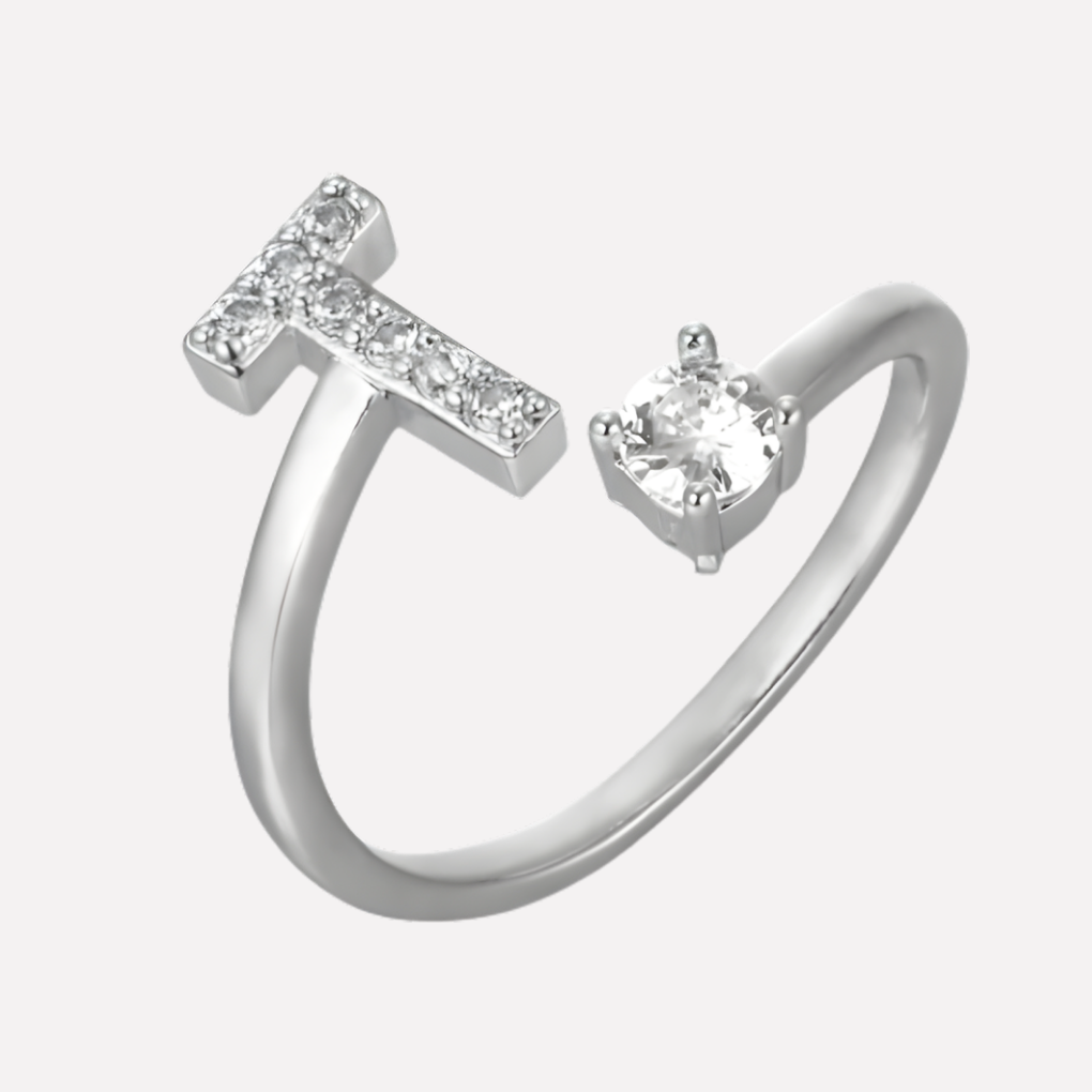 Men’s Initial Ring with Zirconia
