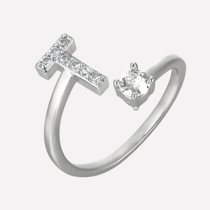 Men’s Initial Ring with Zirconia