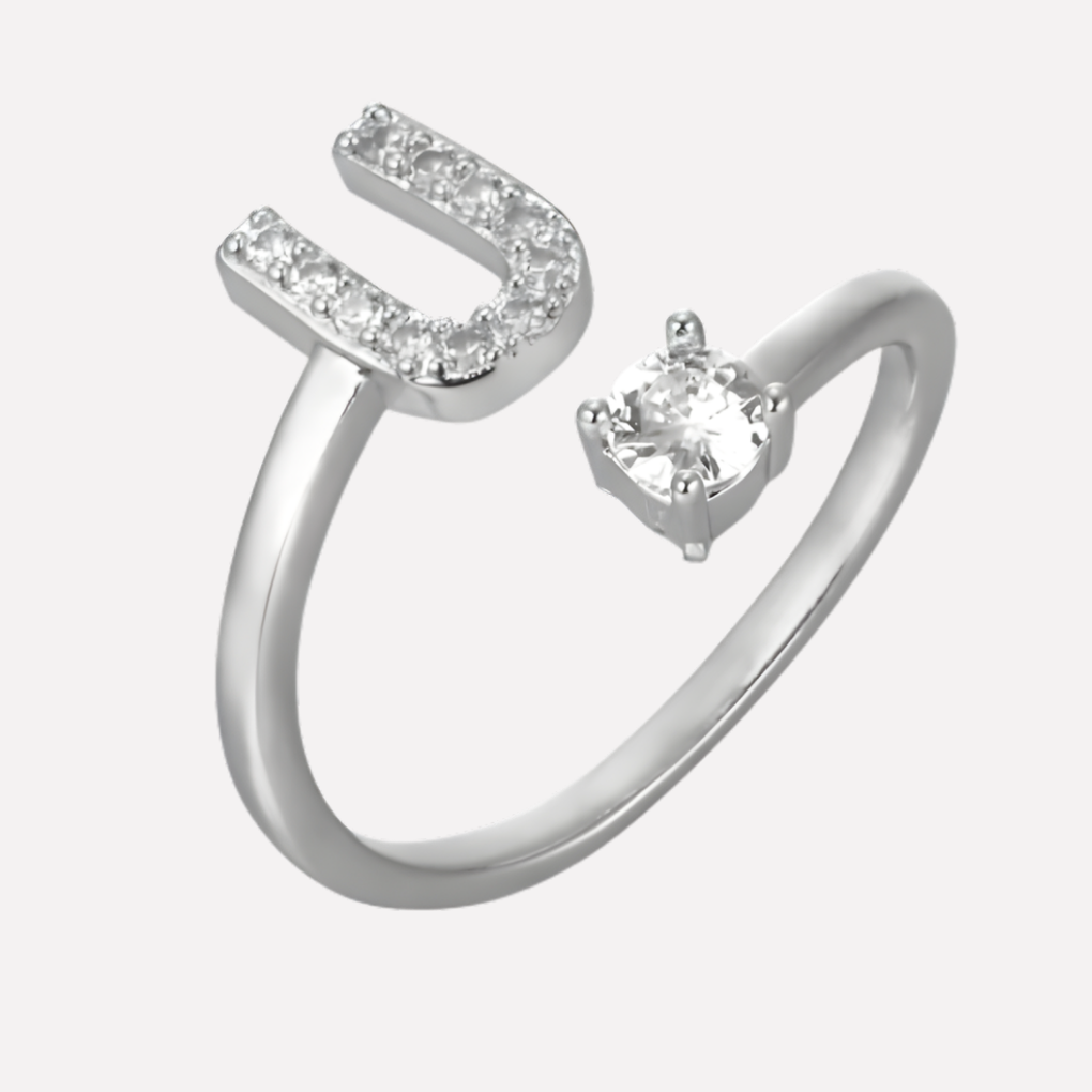 Men’s Initial Ring with Zirconia
