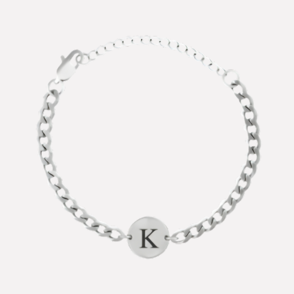 Coin Bracelet with Initials