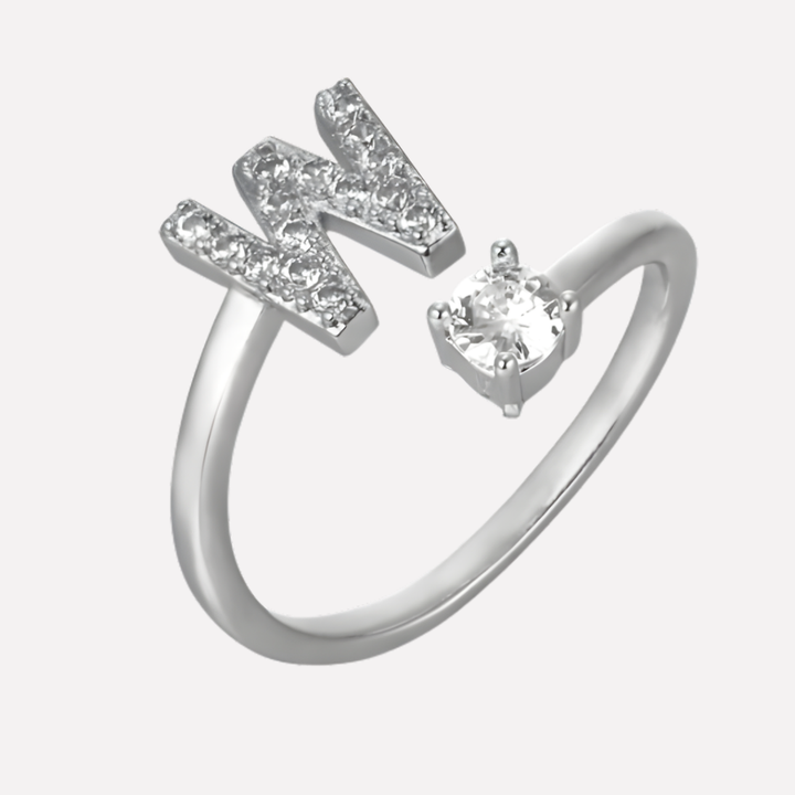 Men’s Initial Ring with Zirconia