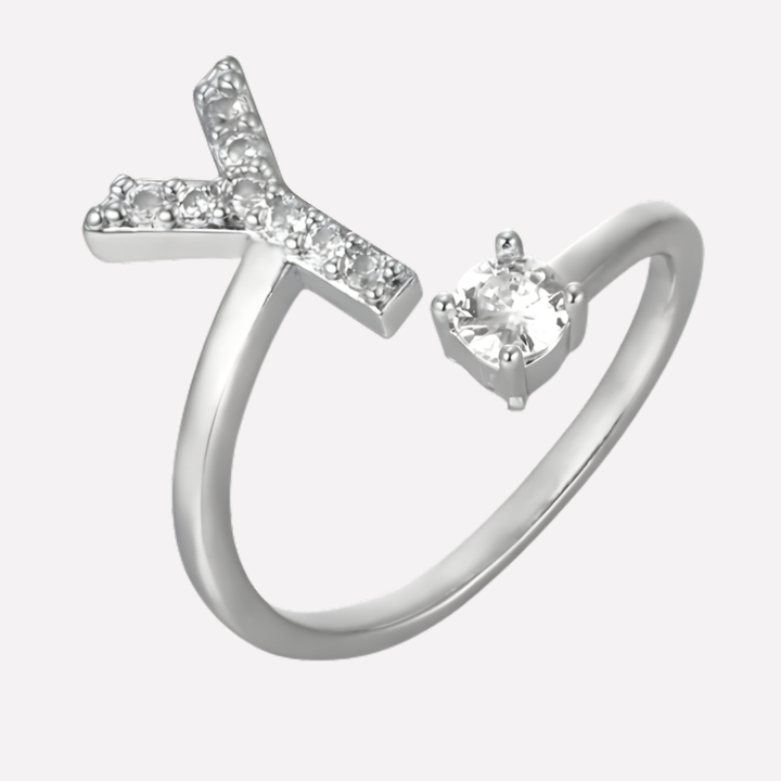 Men’s Initial Ring with Zirconia