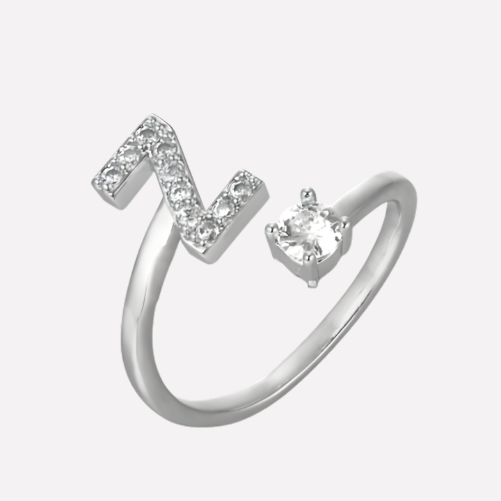 Men’s Initial Ring with Zirconia