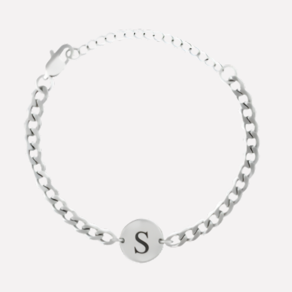 Coin Bracelet with Initials
