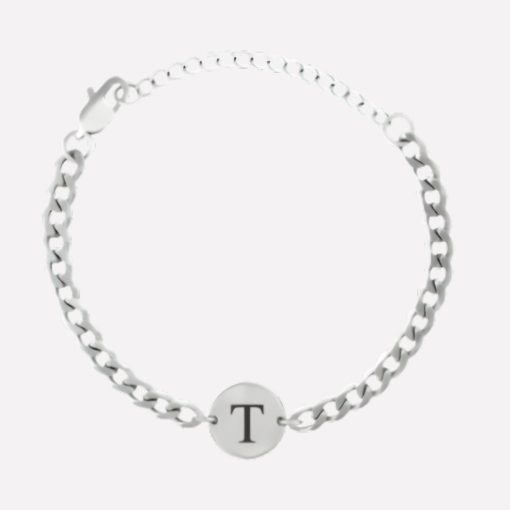 Coin Bracelet with Initials