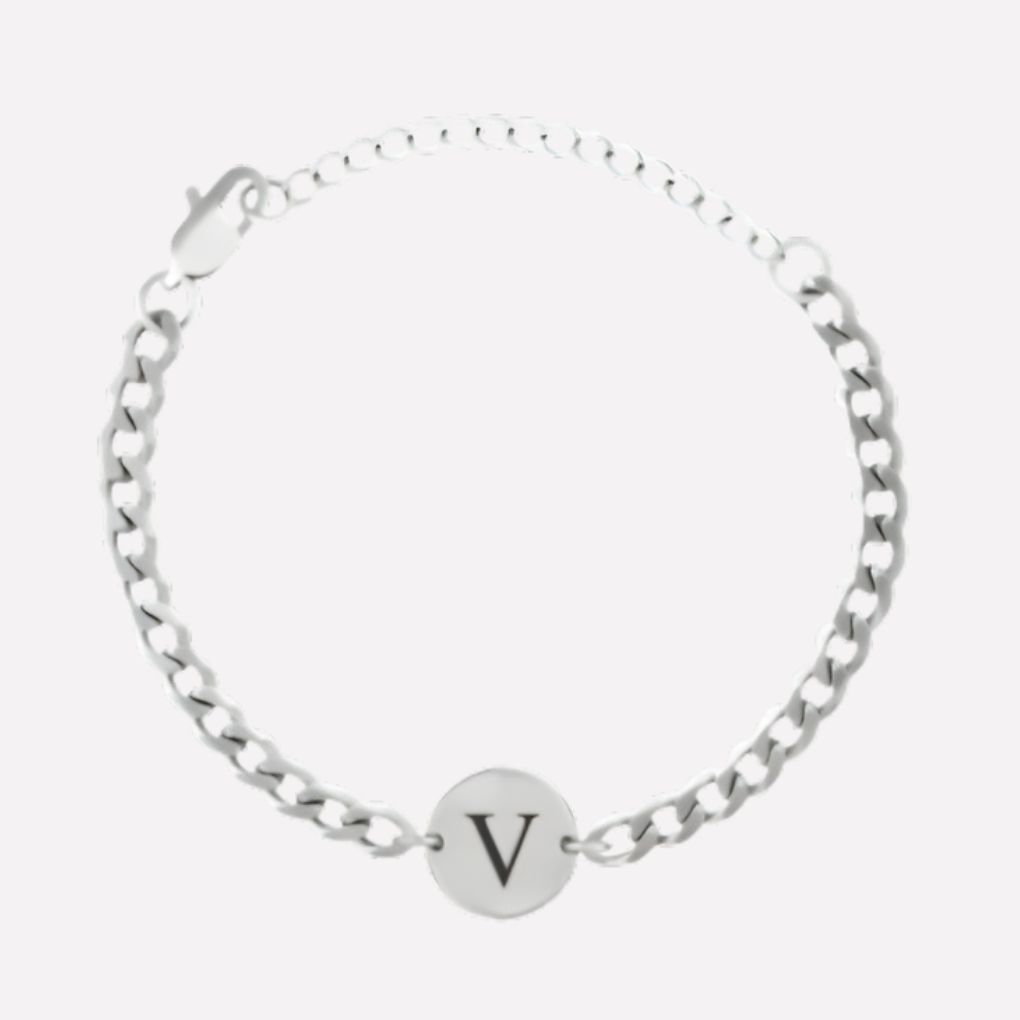 Coin Bracelet with Initials