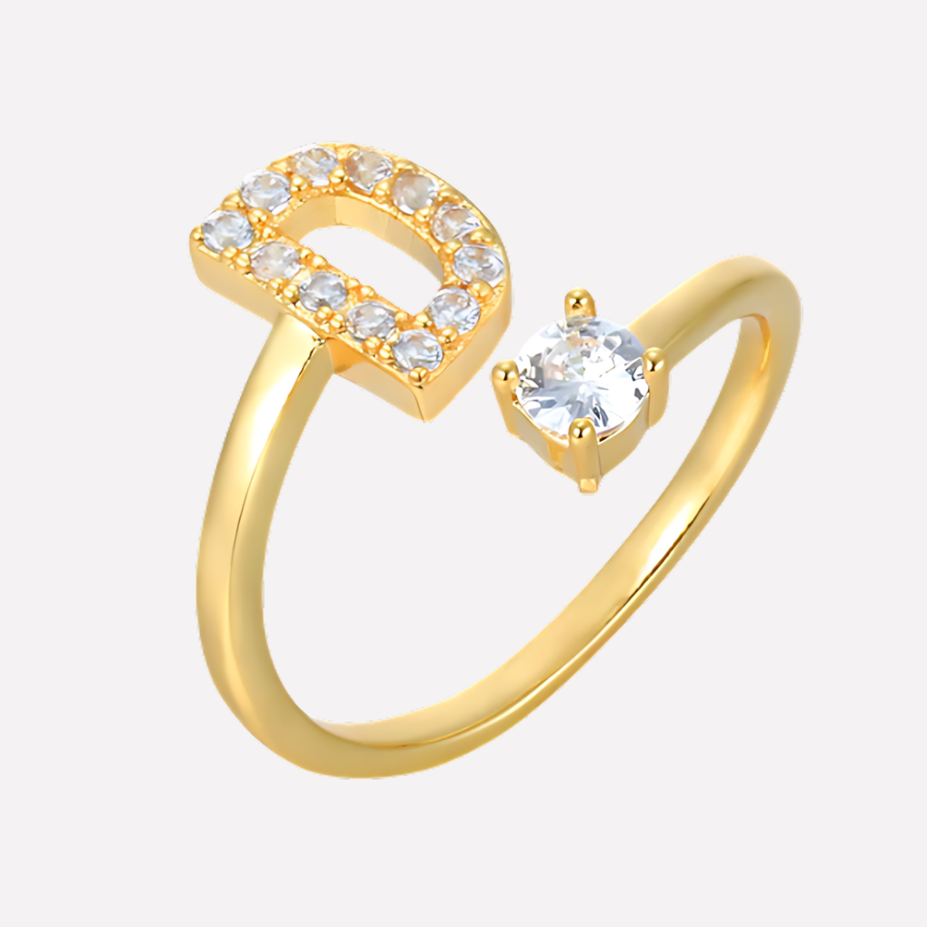 Men’s Initial Ring with Zirconia