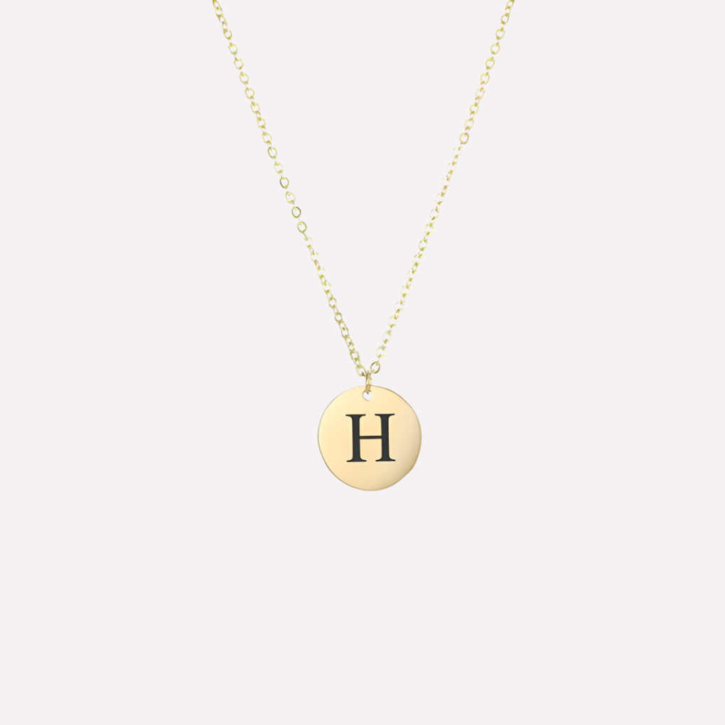 Coin Necklace with Initials