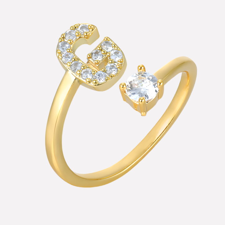 Men’s Initial Ring with Zirconia