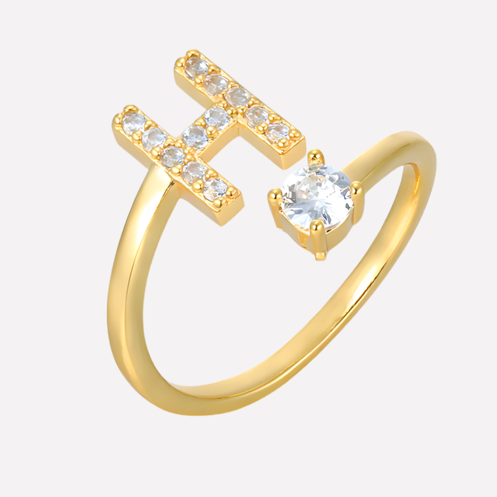 Men’s Initial Ring with Zirconia