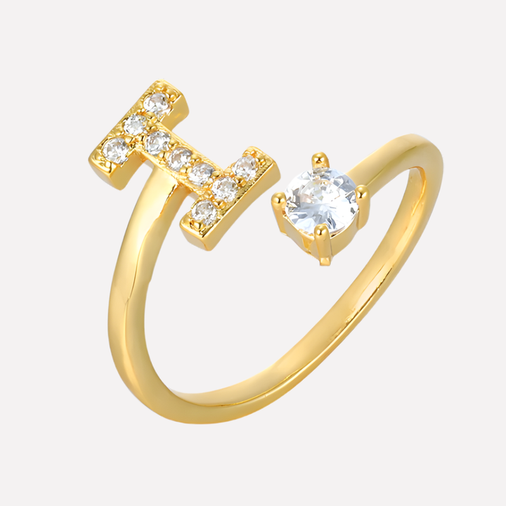 Men’s Initial Ring with Zirconia