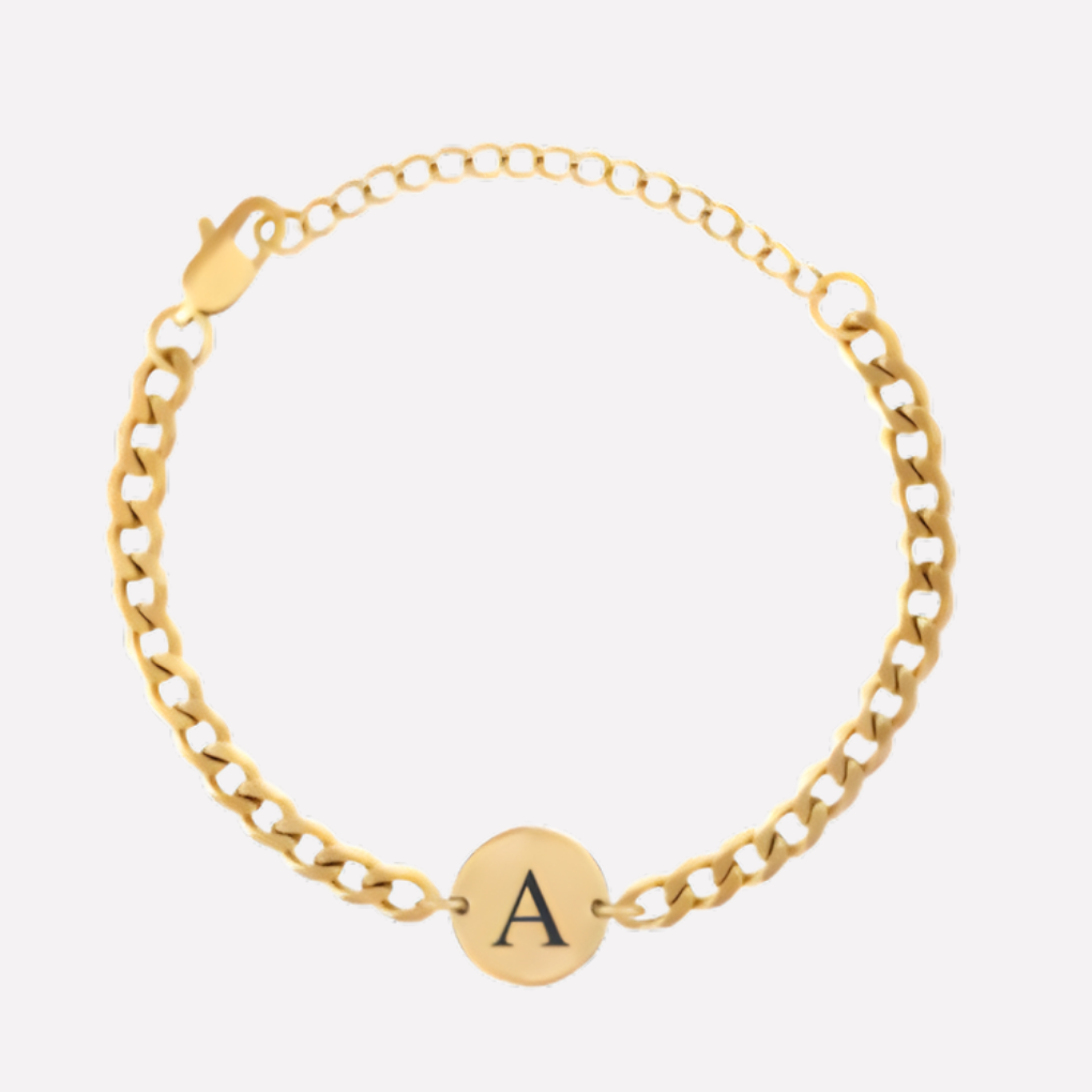 Coin Bracelet with Initials