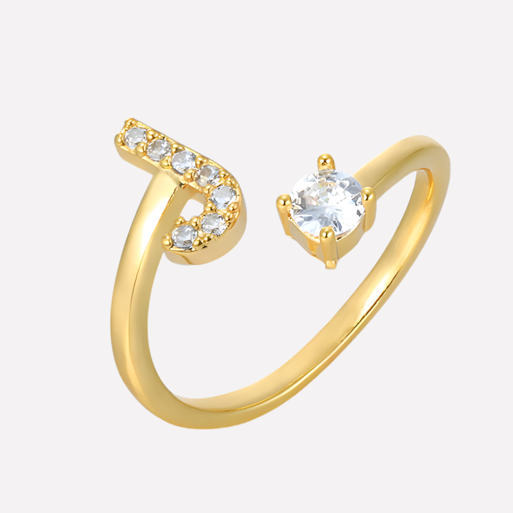 Men’s Initial Ring with Zirconia