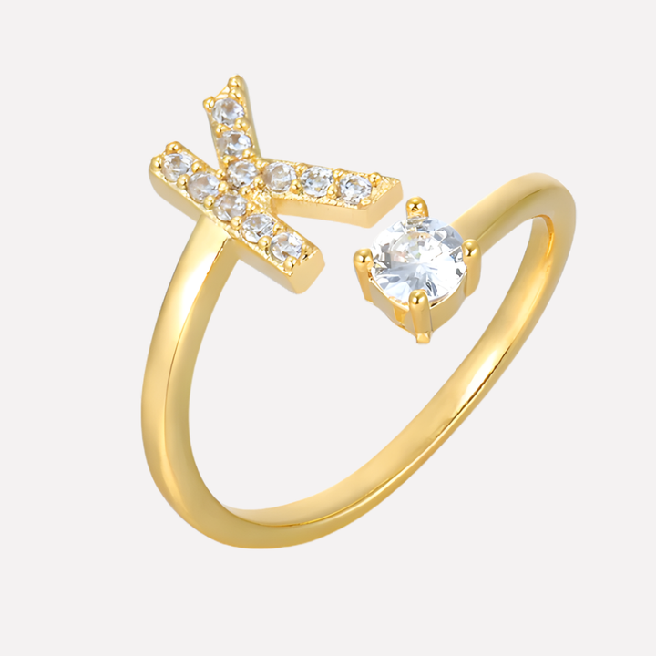 Men’s Initial Ring with Zirconia