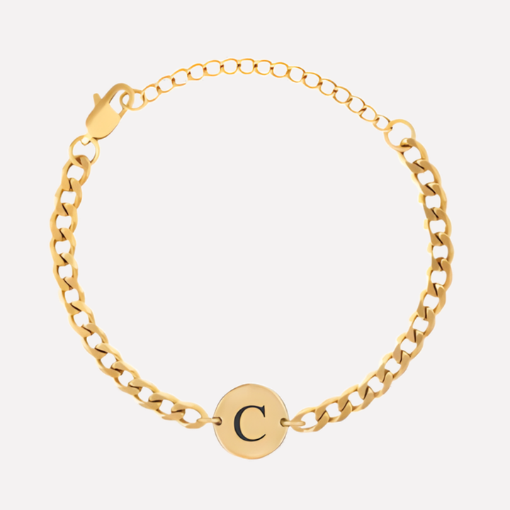 Coin Bracelet with Initials