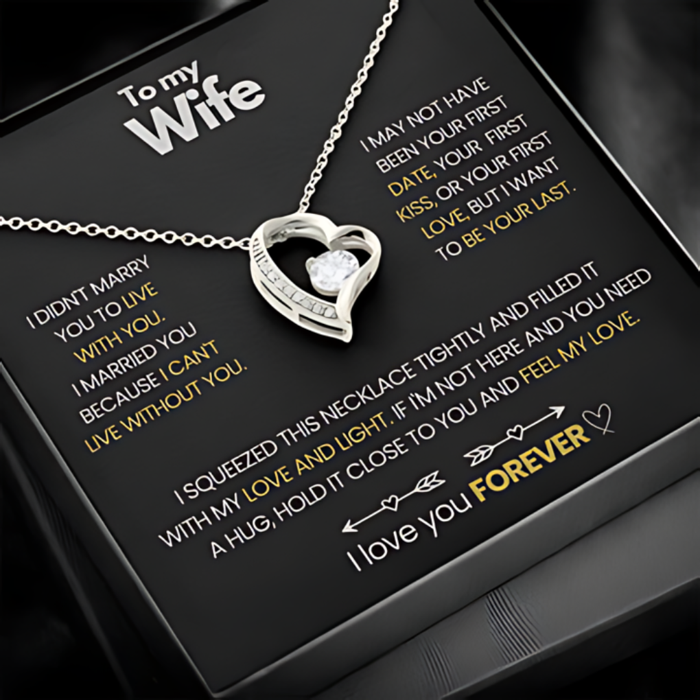 To My Wife Heart Necklace
