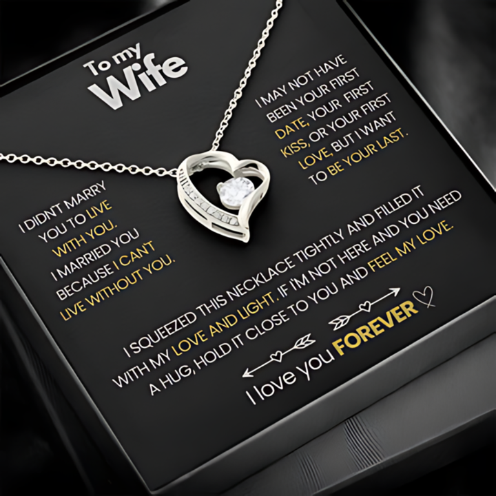 To My Wife Heart Necklace