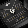 To My Wife Heart Necklace