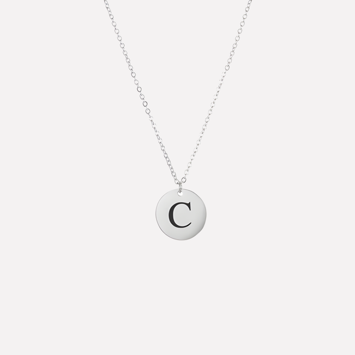 Coin Necklace with Initials