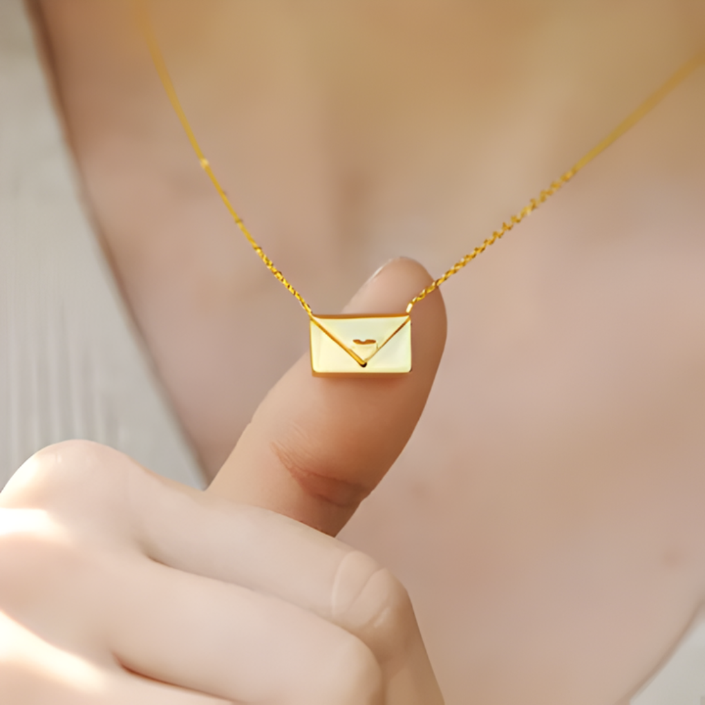 I Love You Envelope Necklace
