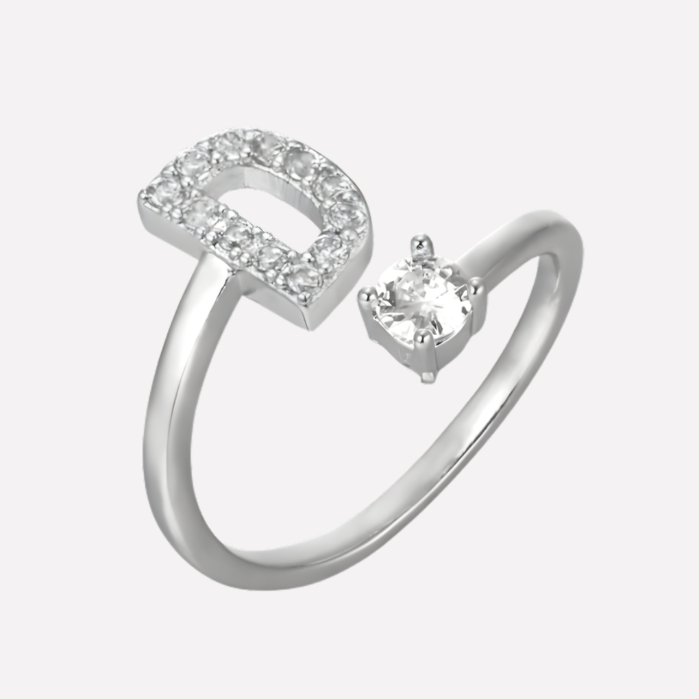 Men’s Initial Ring with Zirconia