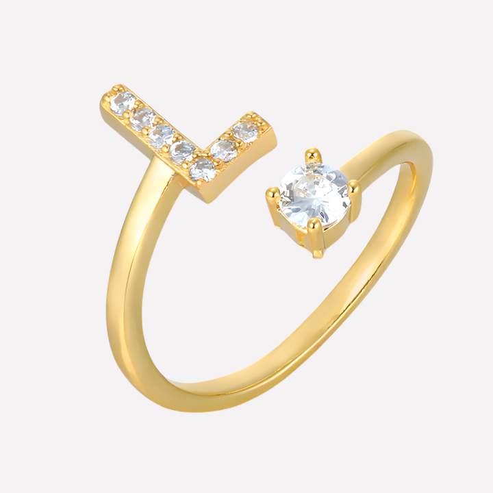 Men’s Initial Ring with Zirconia