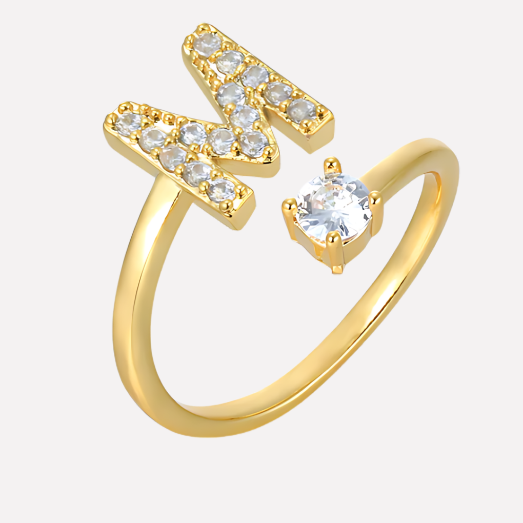 Men’s Initial Ring with Zirconia