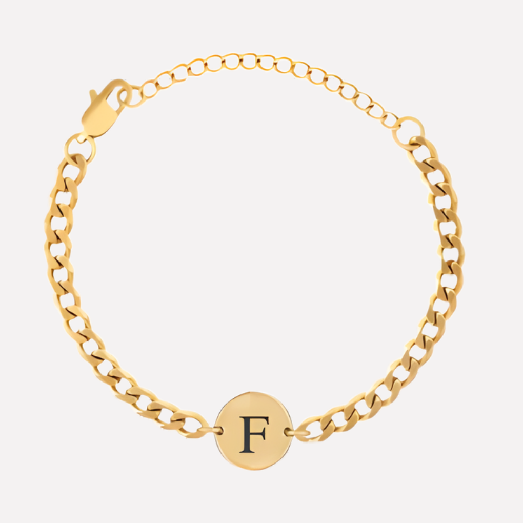 Coin Bracelet with Initials