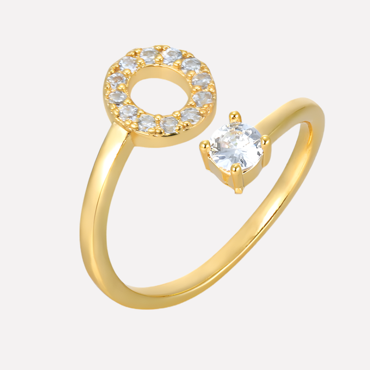 Men’s Initial Ring with Zirconia