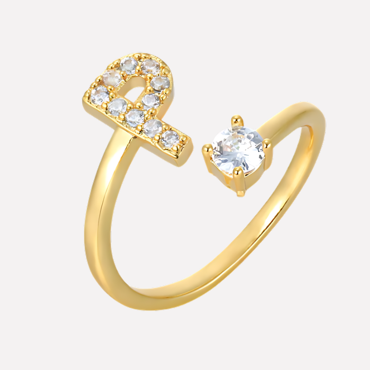 Men’s Initial Ring with Zirconia